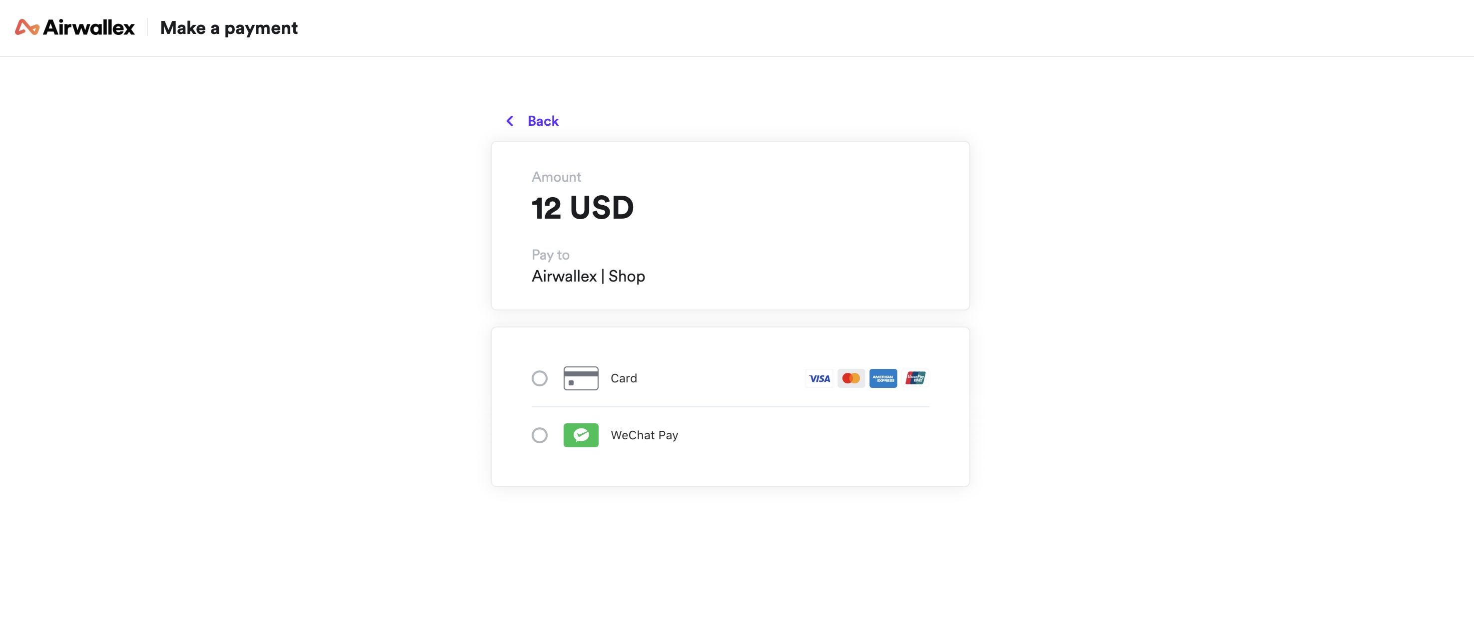 Airwallex Redirect Experience