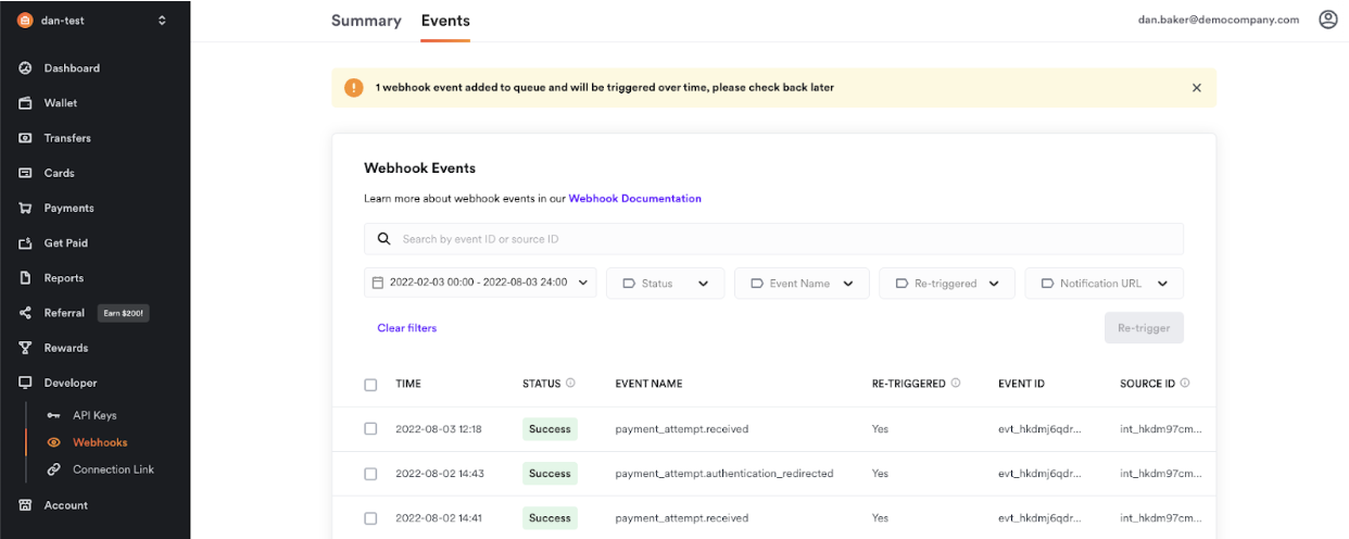 Event queue - single event