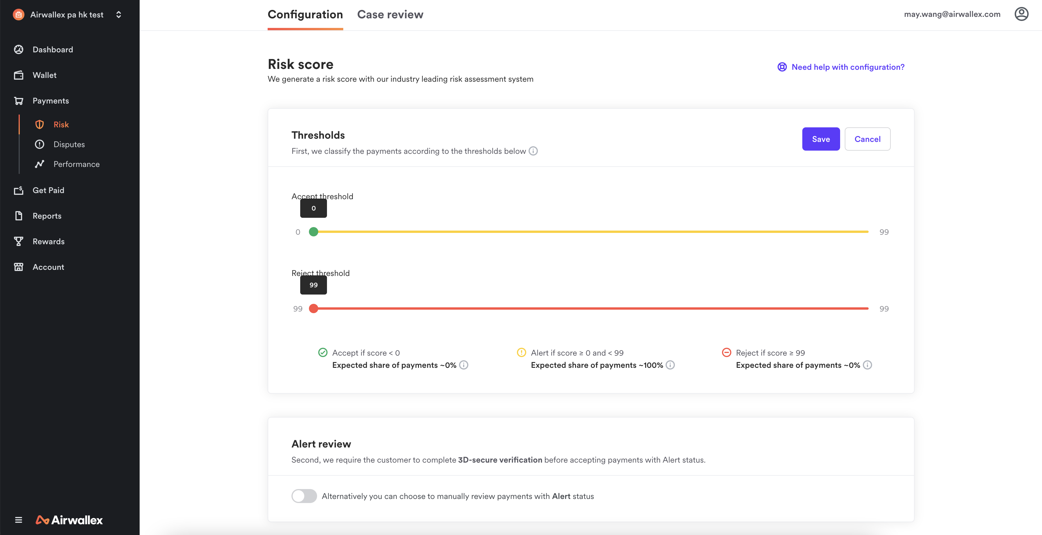 WooCommerce - risk config Step 2