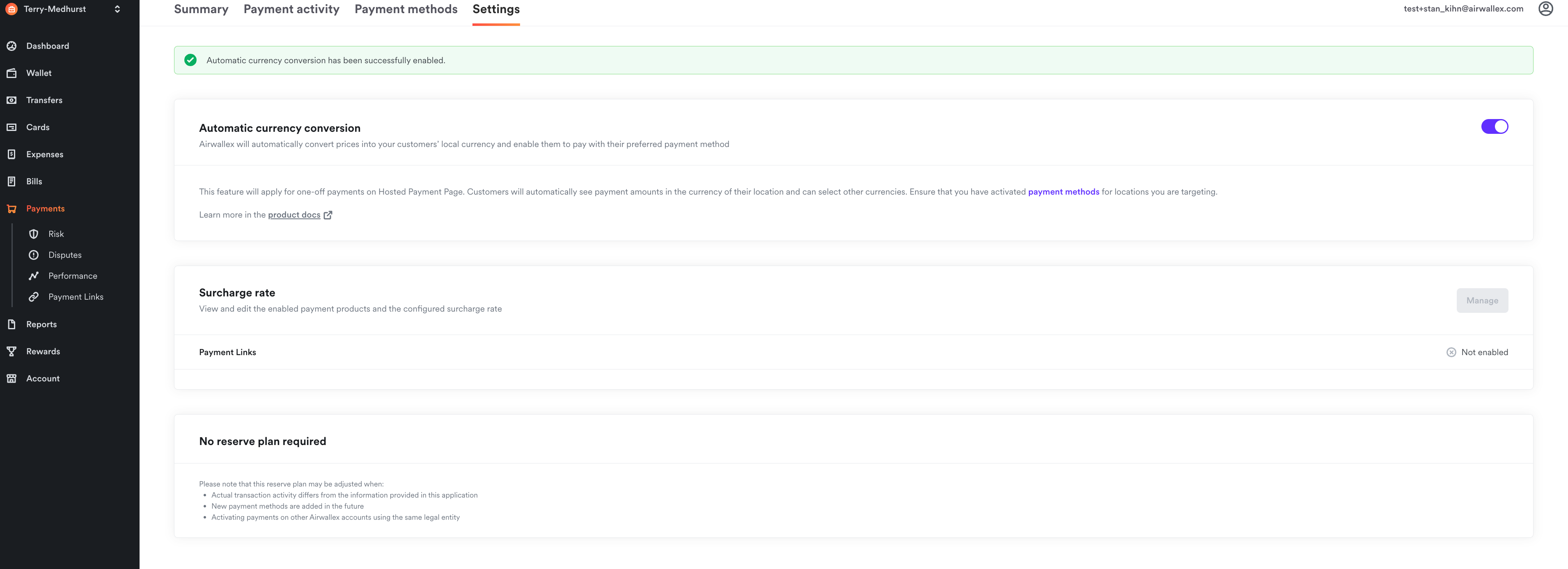 Currency Switching Screen