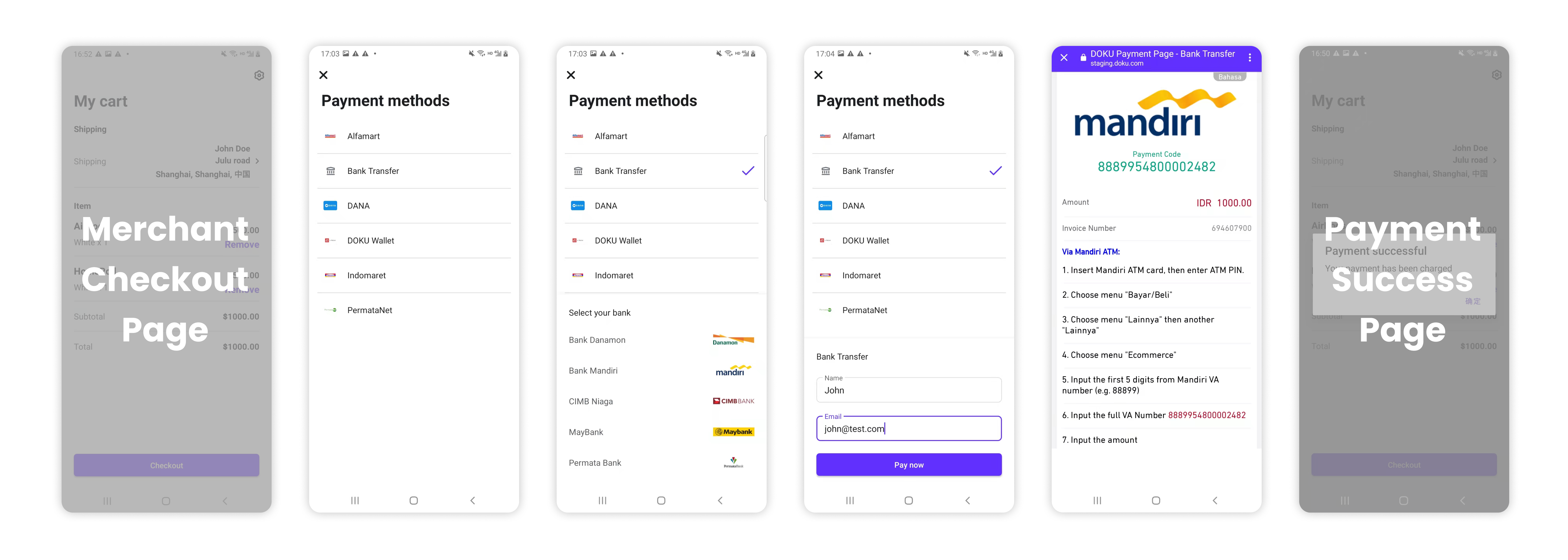 Android redirect with bank selection