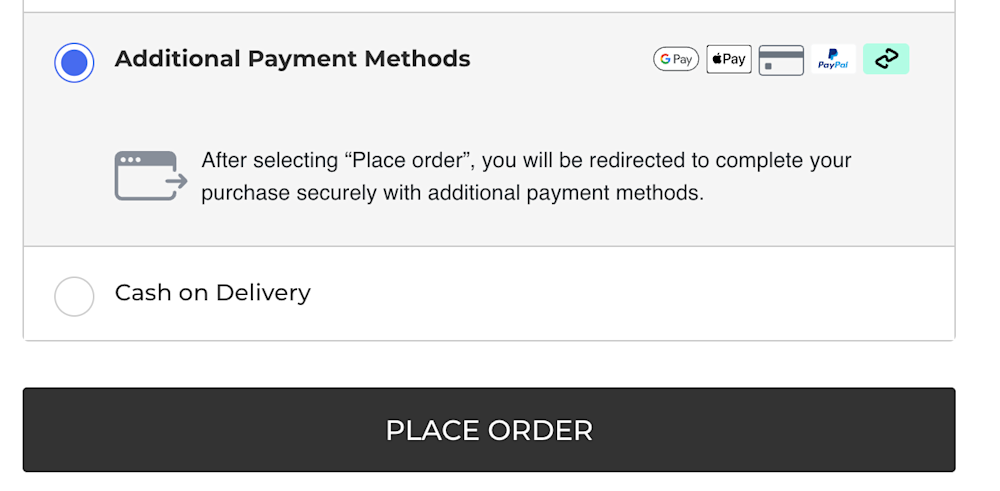 Bigcommerce Shopper Additional Payment Methods