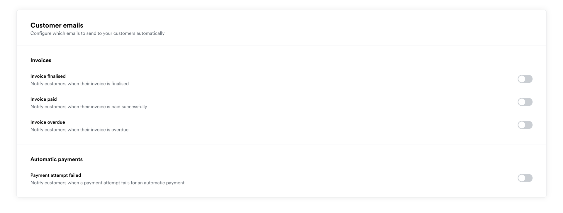 Configure customer communications