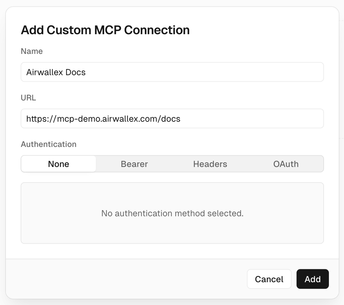 V0 MCP Configuration