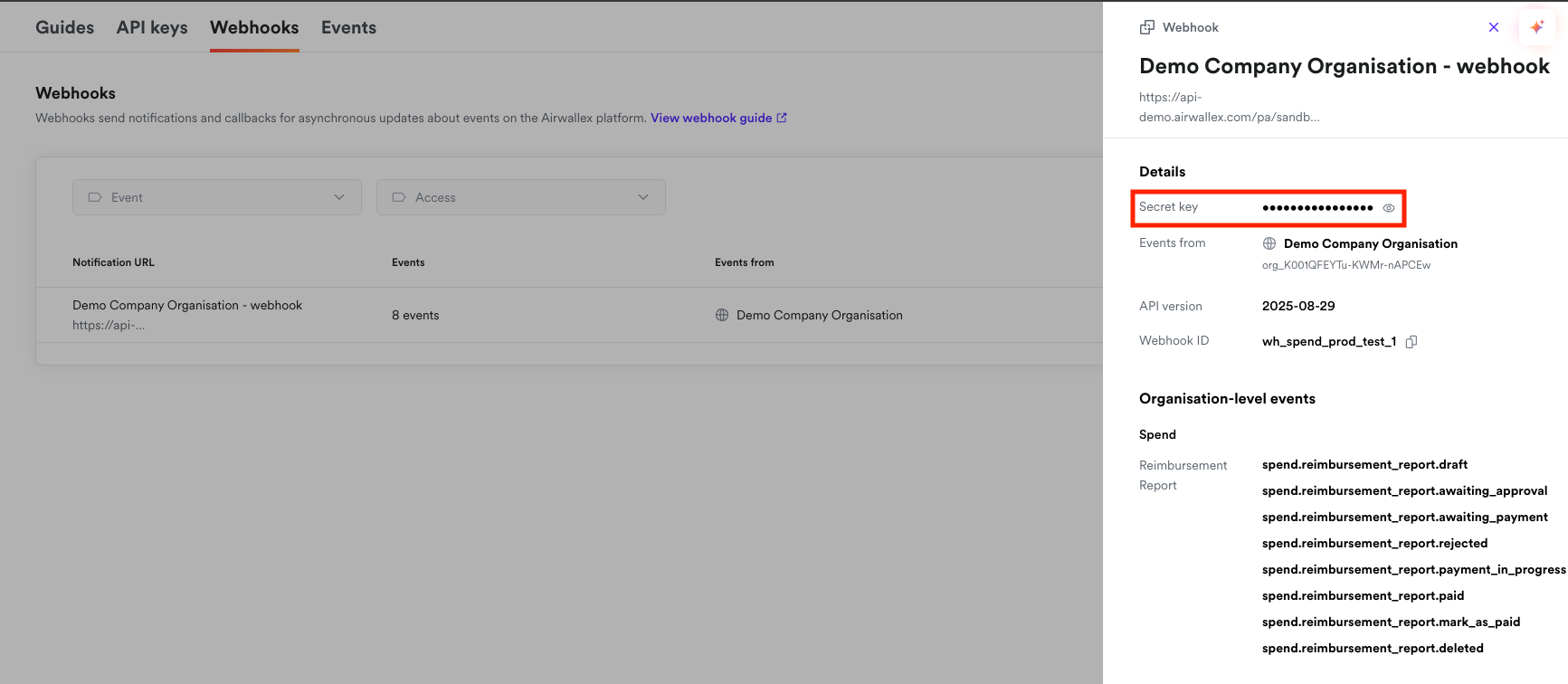 Retrieve webhook secret