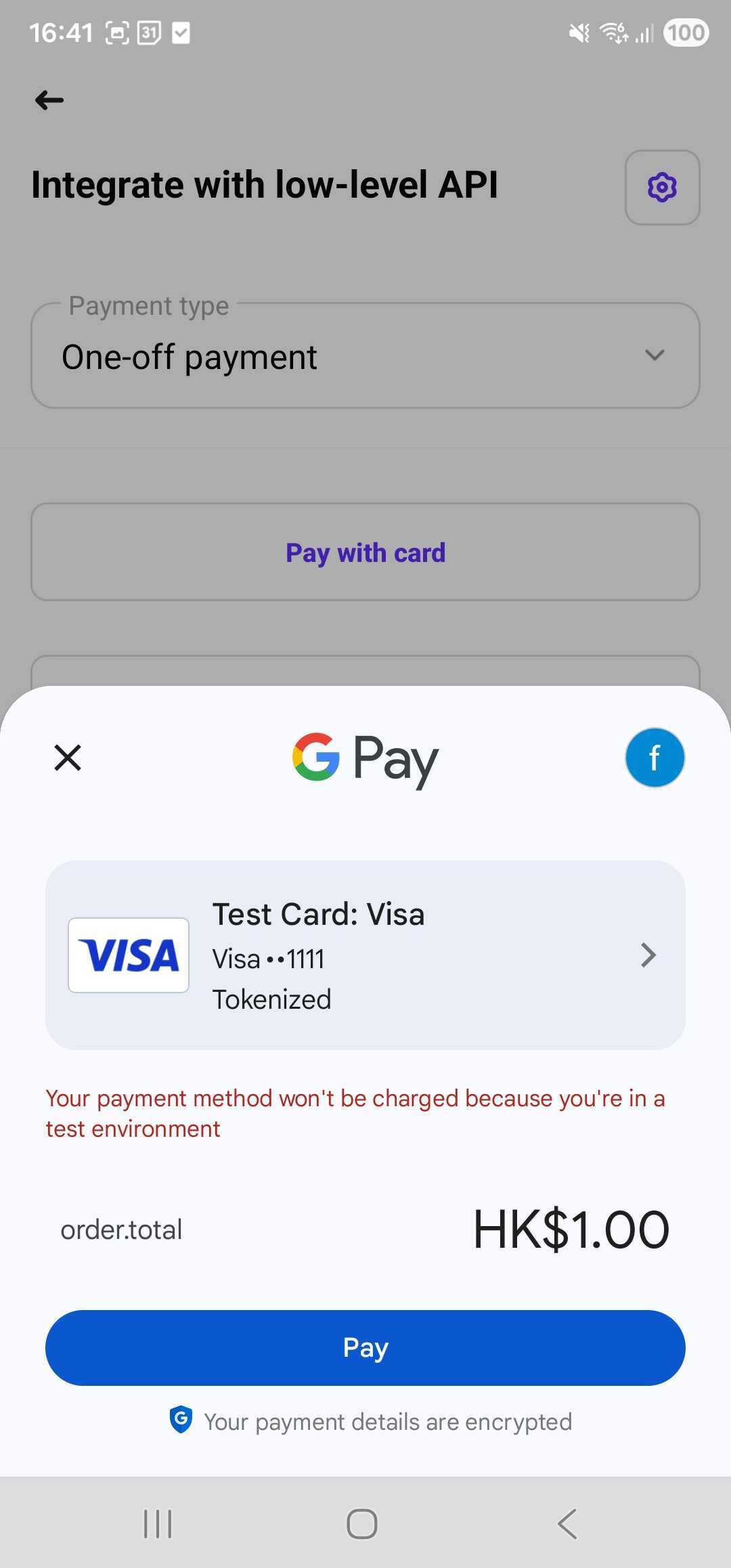 API - Multiple payment methods
