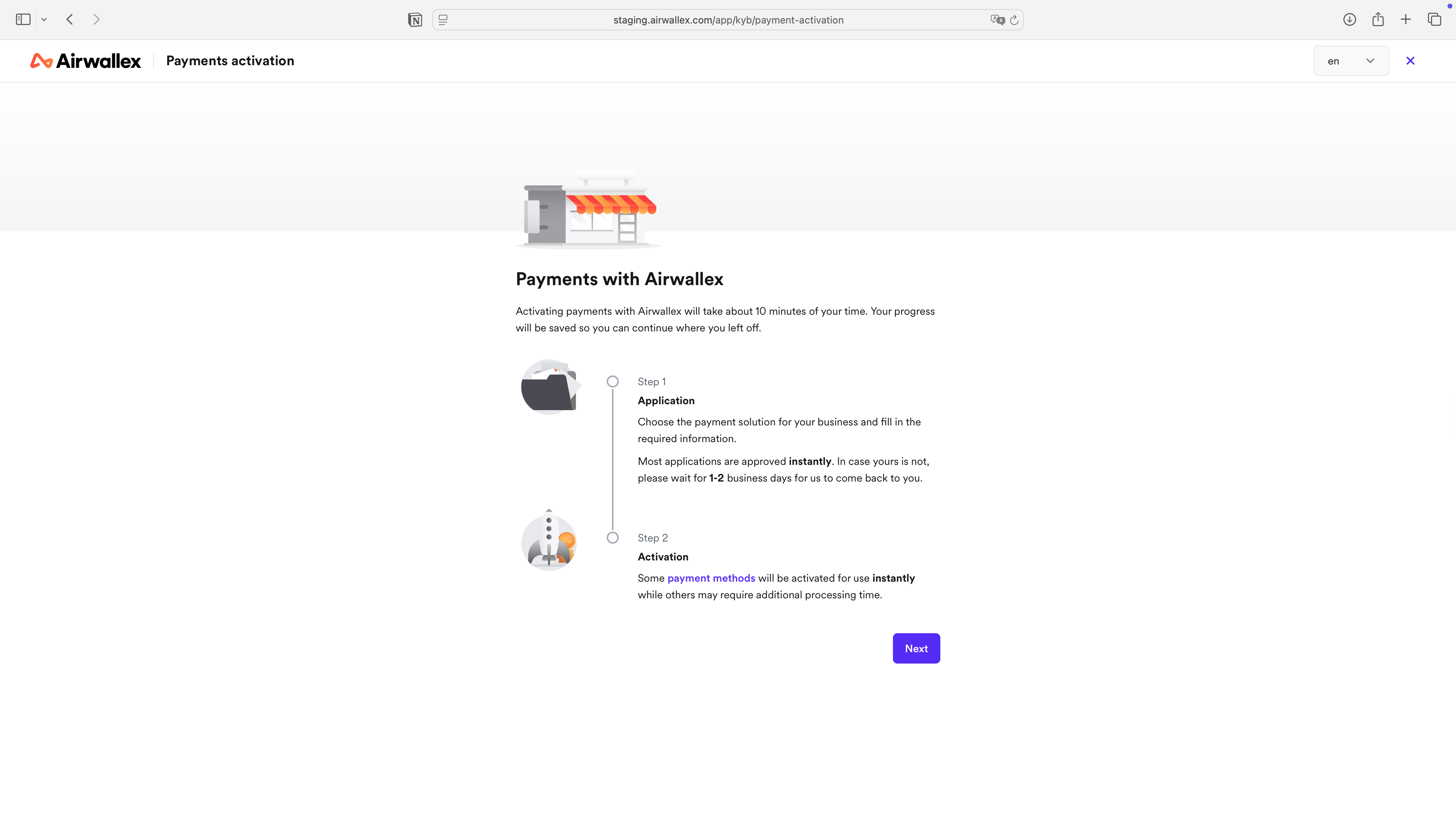 Payments application