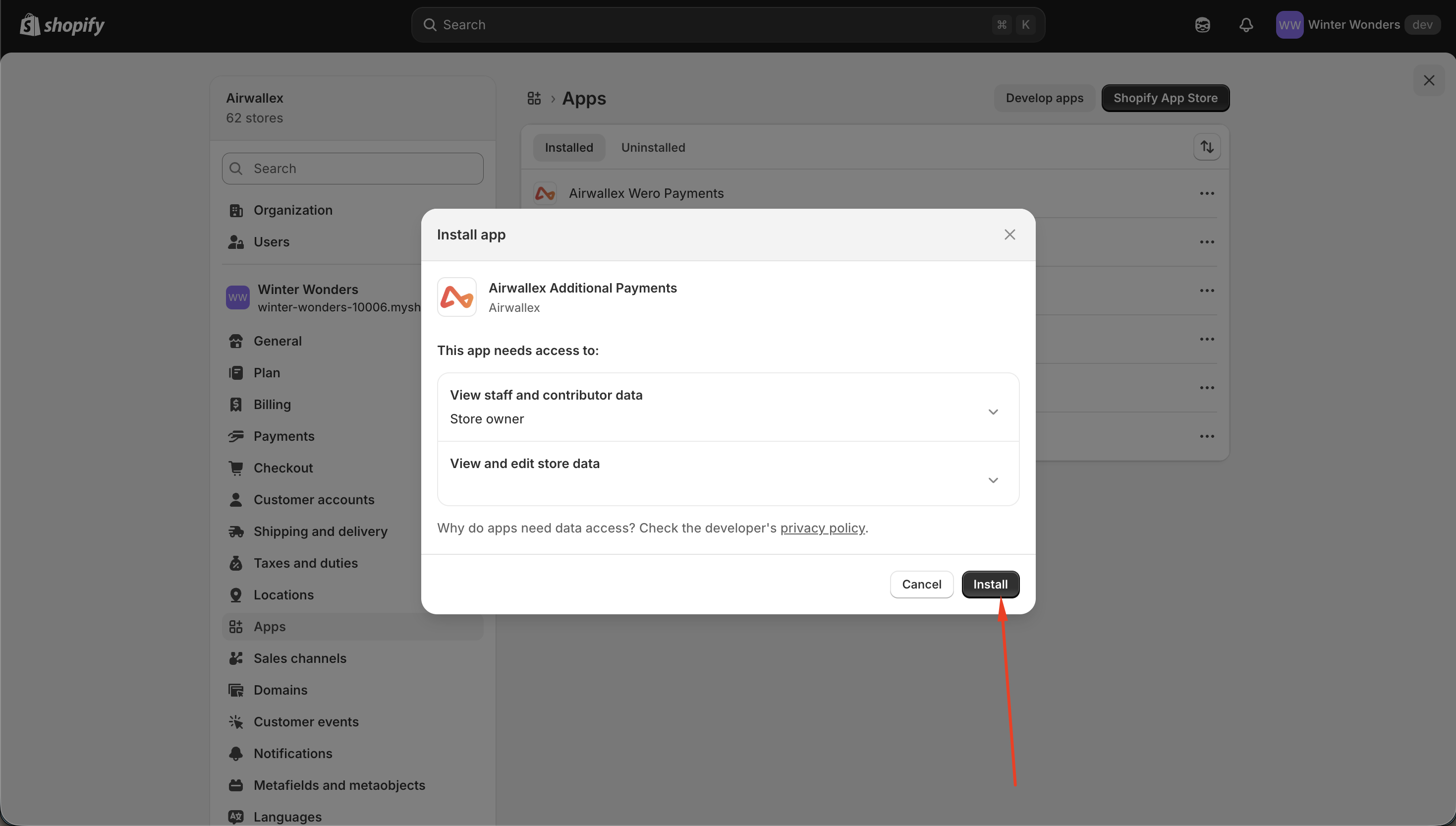 Click manage