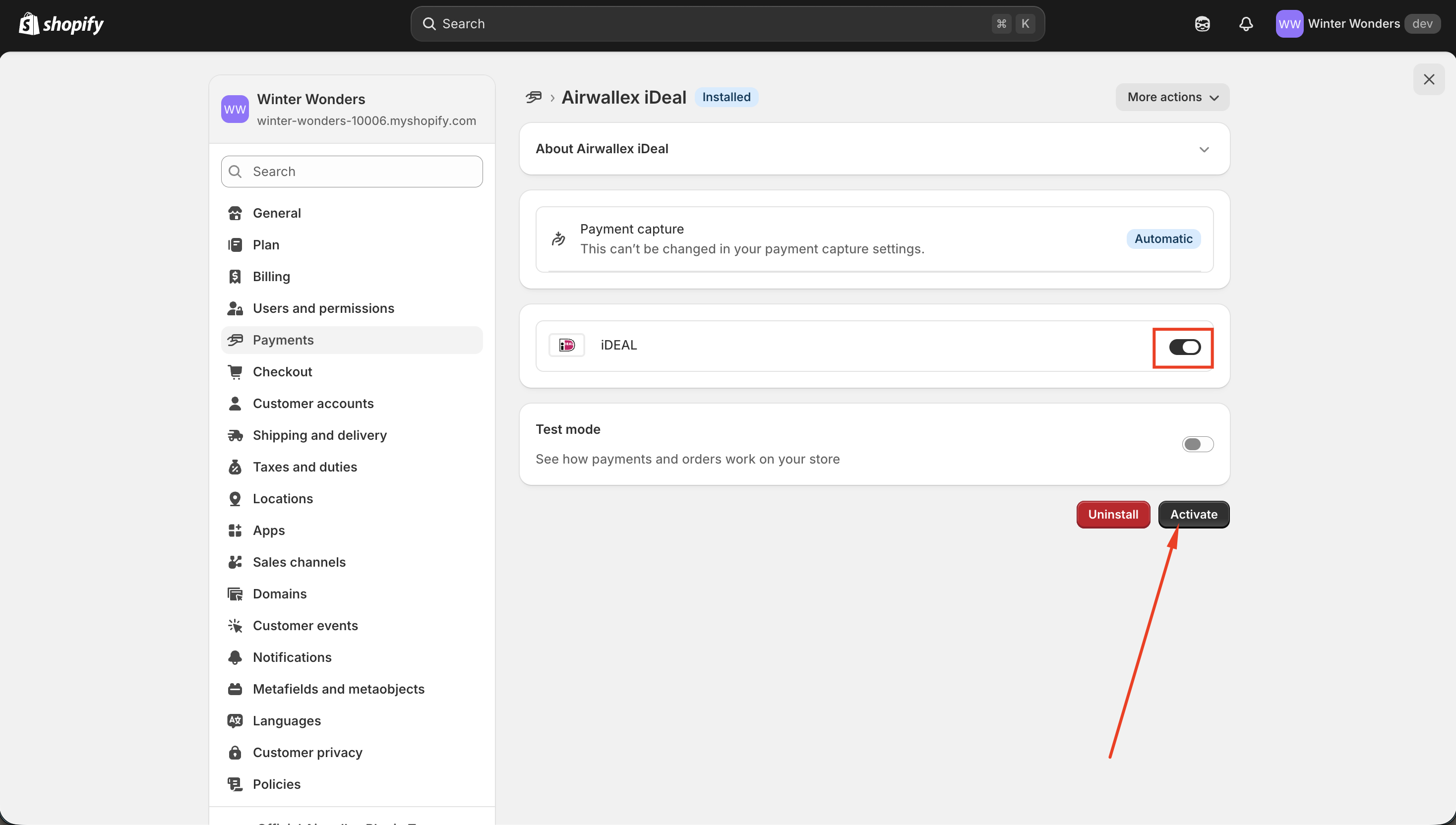 Activate Airwallex iDEAL