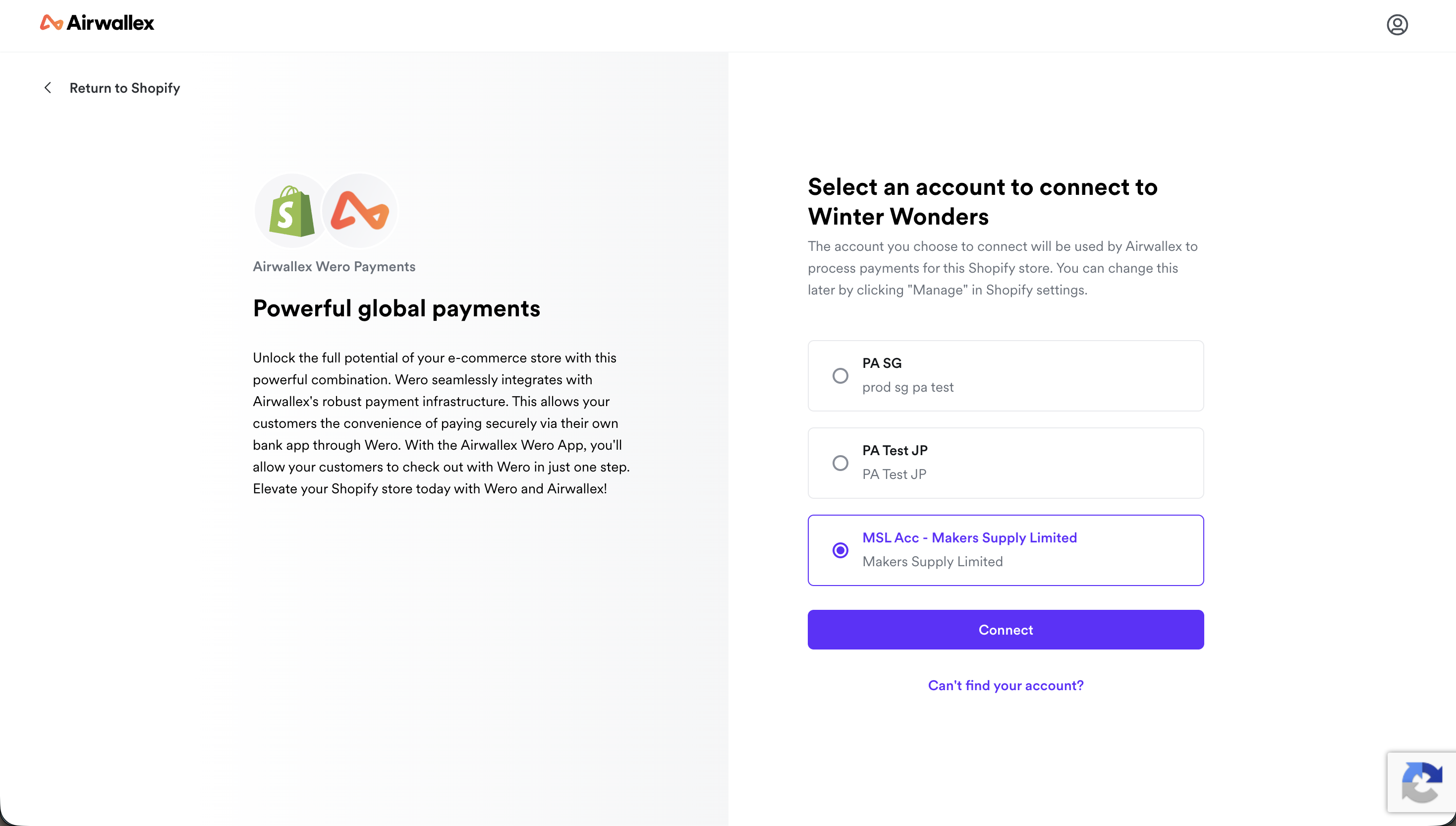 Select Account