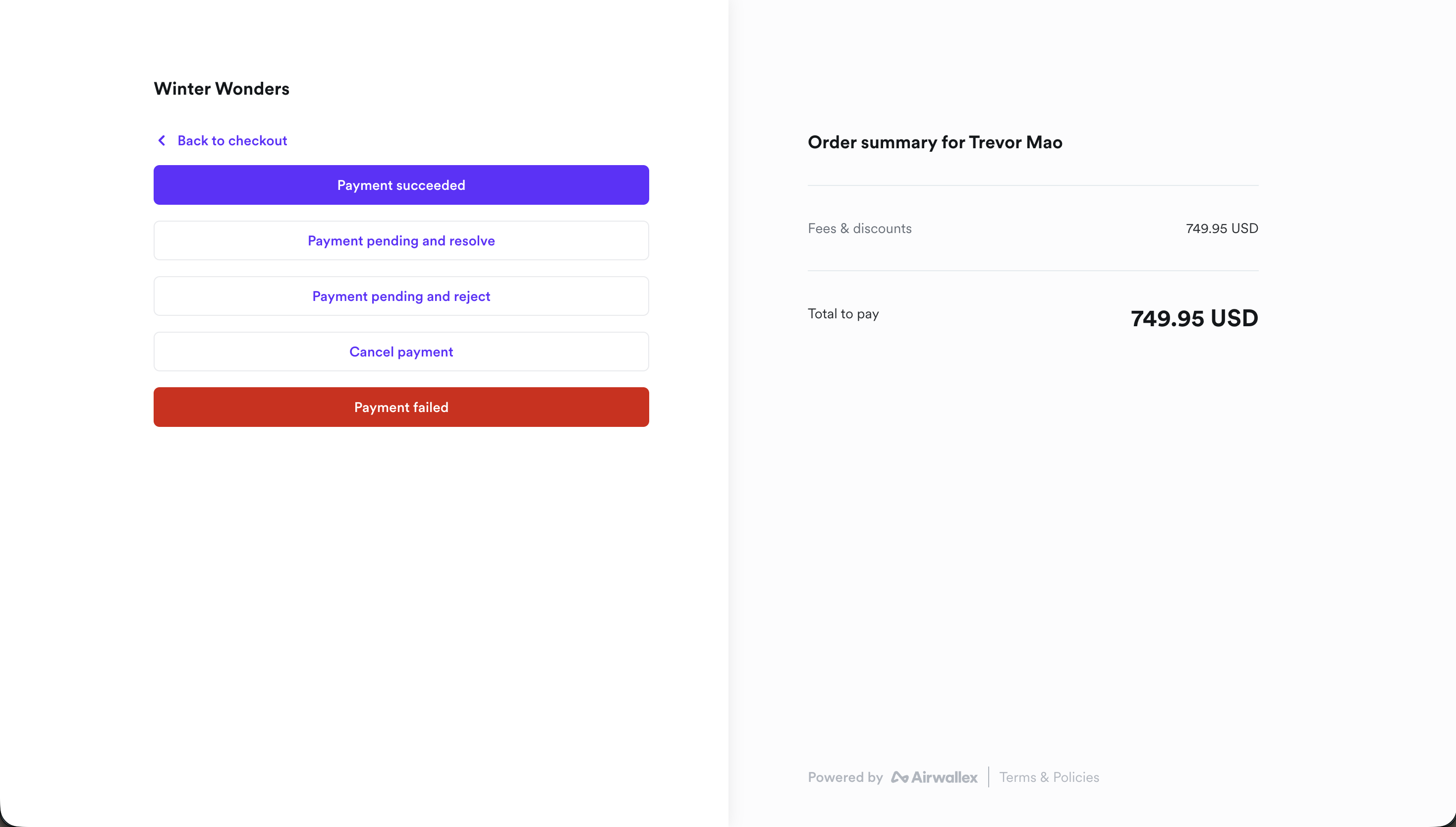 Wero Testing Page